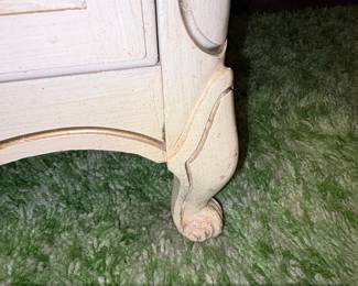 Vintage French Provincial Style TwoDoor Cabinet with Drawer fourth image