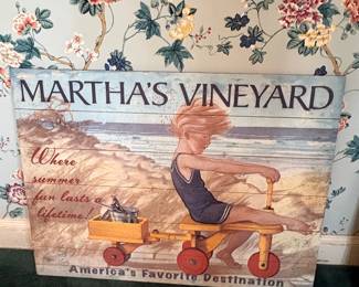 Marthas Vineyard planked wooden wall decor
