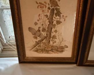 Framed Bobwhite Quail Print by Arthur Singer