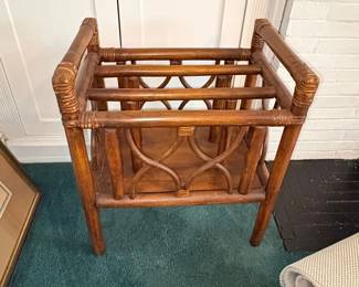 Vintage Bamboo Magazine Rack