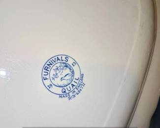 Furnivals Quail Blue and White Transferware Platter second image