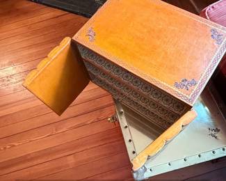 Vintage Faux Leather Book Box with Filosofia Titles third image