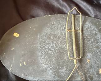 Vintage Oval Wall Plaques with Hot Air Balloon Scenes French Style Set of fifth image