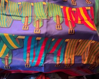 Hermes Les Sangles Silk Scarf by Joachim Metz