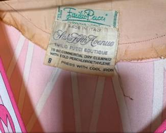 Vintage Emilio Pucci Silk Kaftan Dress with Saks Fifth Avenue Label  Venezia Print second image