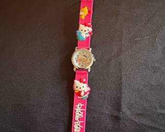 Hello Kitty Pink Rubber Charm Watch