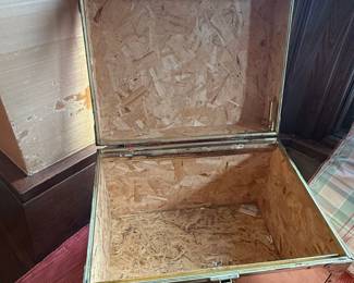 Vintage Aluminum Steamer Trunk second image