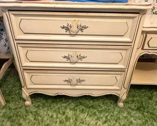 Henry Link French Provincial Style Cream and Gold Accent Dresser