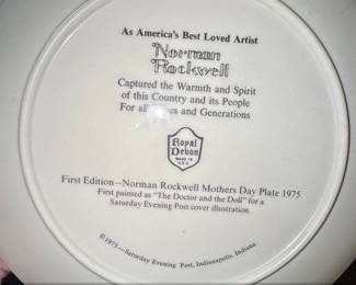 Norman Rockwell The Doctor and the Doll Mothers Day Plate third image