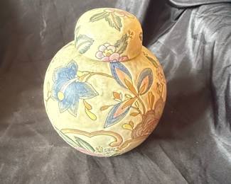 Vintage Chinoiserie Floral Ginger Jar