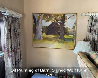 Oil Painting of Barn, Signed Wolf Kahn  second image