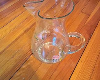 Princess House Heritage Pattern Glass Pitcher