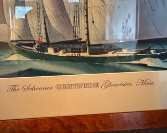 The Schooner GERTRUDE Gloucester, Mass. Framed Print second image