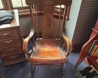 Antique HandPainted Boston Rocker