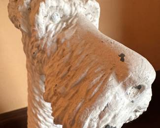 Vintage Wire Fox Terrier Concrete Statue third image