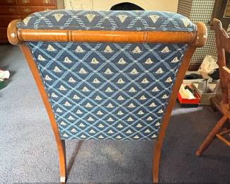 Vintage Nautical Sailboat Upholstered Rocking Chair and Ottoman Set second image