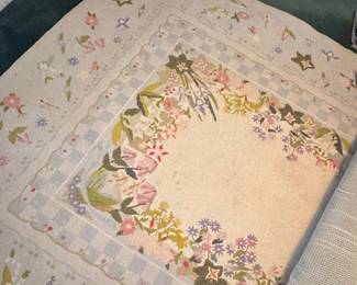 Floral Needlepoint Rug