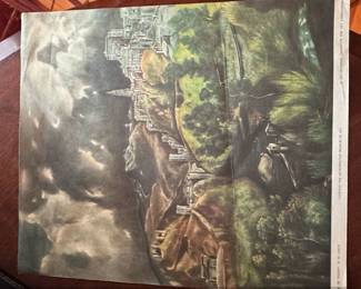 Vintage or s or El Greco View of Toledo Art Print