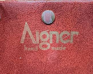 Etienne Aigner Woven Straw & Leather Handbag