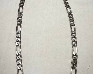 Men's Sterling Silver Figaro Chain Necklace