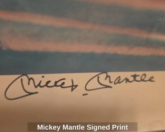 Mickey Mantle Signed Print second image