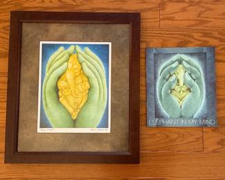 Jakraphan Chaijit "Being in hand" Print and 'Elephant in My Mind' Book