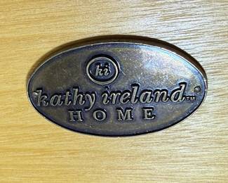 Kathy Ireland Home Cherry Nightstand with Fan Motif