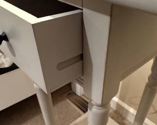 Gray Wash Accent Table with Drawer (set of 2)