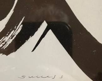 Japanese Calligraphy Art with English Words: Knowledge, Health, Love, Success