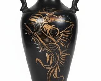 Mexican Clay Urn with Dragon Motif