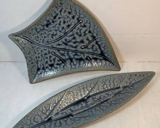 Hank Goodman Studio Pottery Leaf Dishes