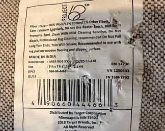 Project 62 Area Rug, 5'x7', Wool Blend, Gray/White