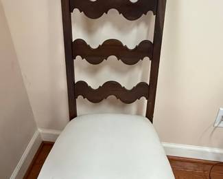 Ladder Back Dining Chair with Upholstered Seat