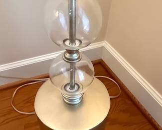 Mid-Century Modern Stacked Glass Ball Floor Lamp
