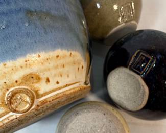 Set of Four Stoneware Pottery Vases