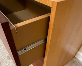 Wood Two-Tone Filing Cabinet