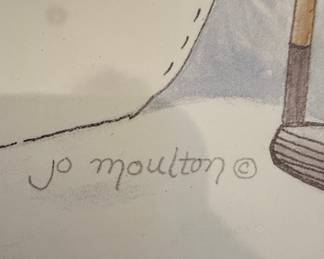 Jo Moulton "Golfing Snowman" Watercolor Print