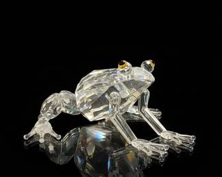 Swarovski Crystal Frog Figurine