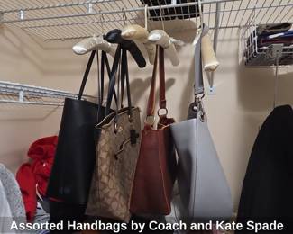 Assorted Handbags by Coach and Kate Spade
