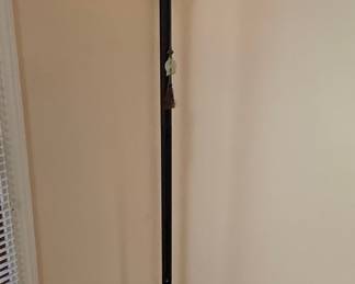 Tiffany Style Torchiere Floor Lamp with Amber Glass Shade