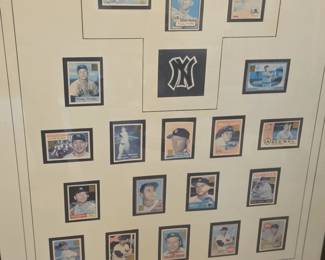 Mickey Mantle Baseball Card Display  Bowman  Topps Style Reprints