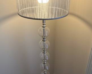 Mid-Century Modern Stacked Glass Ball Floor Lamp