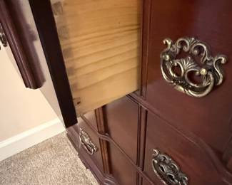 Shell Carved Dresser with Mirror