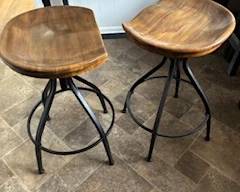 Unique wooden bar stools