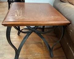 Wood and Metal Accent Table