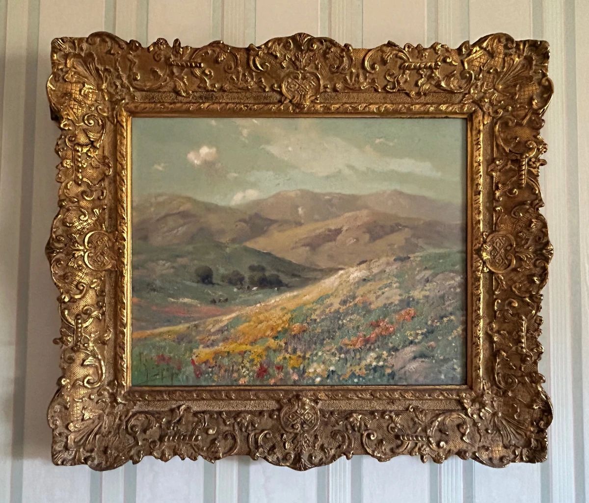 Angel Espoy's "Springtime, Mountains and Valley in Wildflowers" 1935 (21"x17")