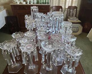 Empire Lead Glass Candlesticks