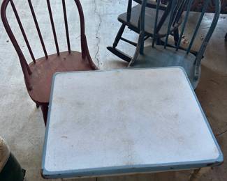 Child chairs & porcelain top table