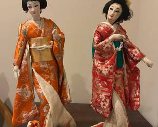 Hand-made Japanese Geisha dolls