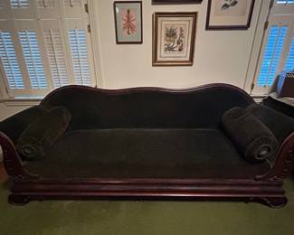 American Empire with dark green mohair fabric